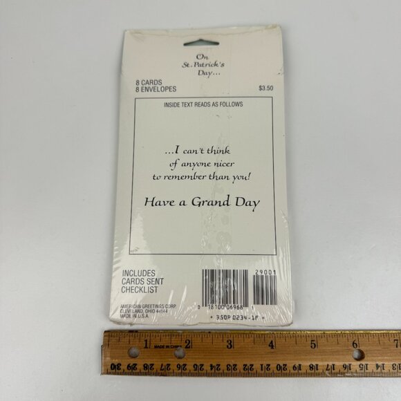 Sealed Vtg Saint St Patricks Pattys Day Greeting Cards w Envelopes Holiday Retro - Picture 4 of 11